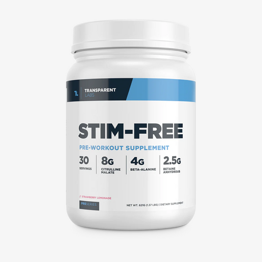 Stim Free Pre Workout Supplement - Strawberry Lemonade