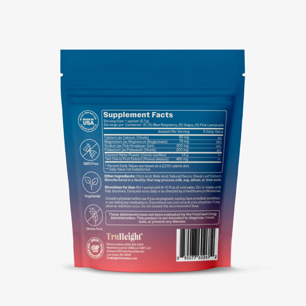Hydration Mix Growth Electrolyte Drink - Variety Pack (Blue Raspberry, Grape, Pink Lemonade) - Image 2