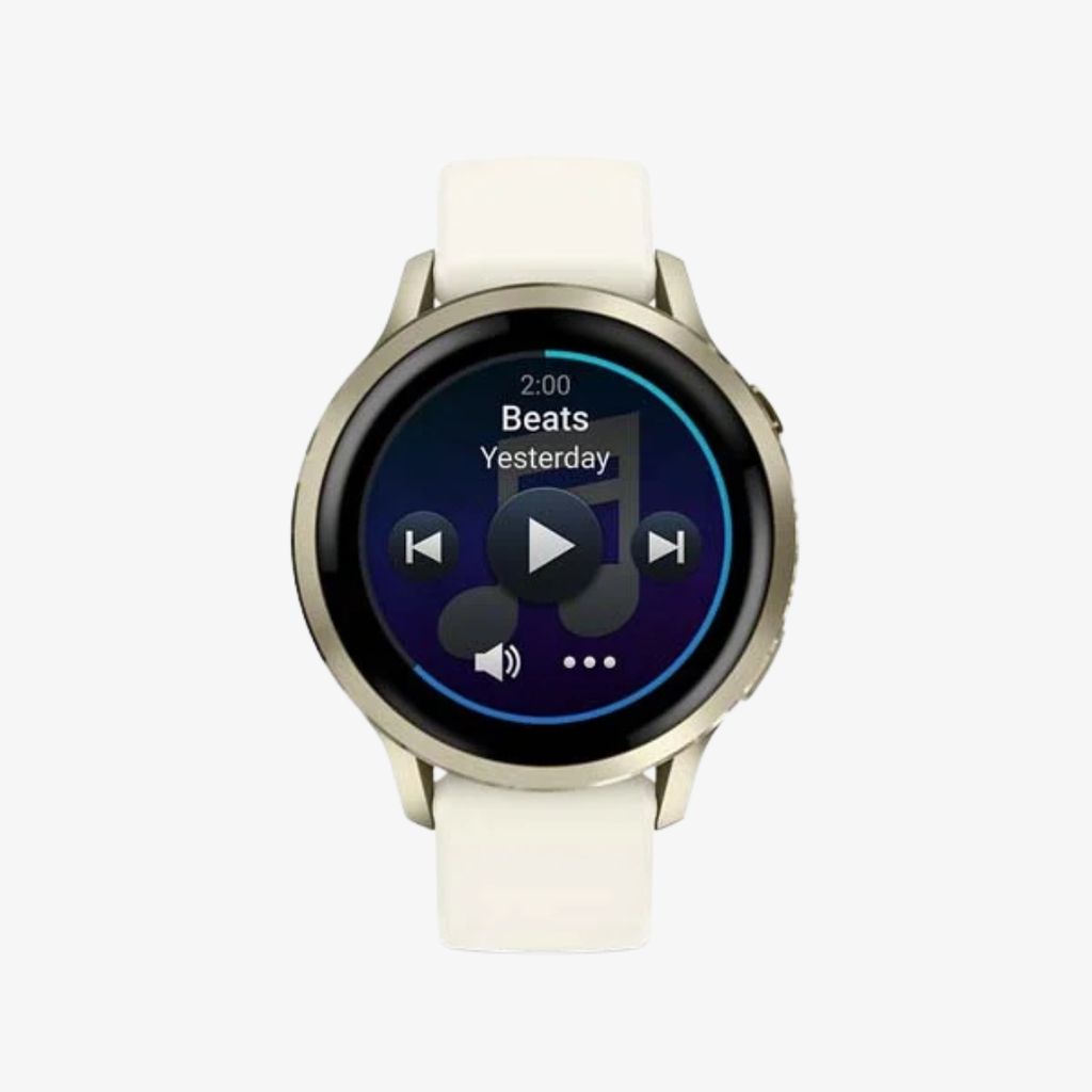 Venu® 4 - 41 mm, Lunar Gold with Bone Silicone Band - Image 2