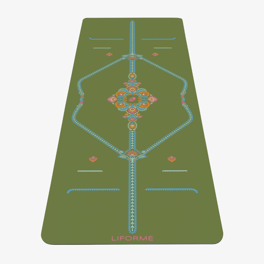 Liforme Mindful Garden Yoga Mat - Olive