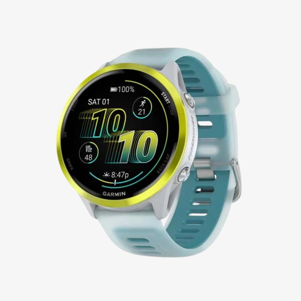 Forerunner® 570 - 47mm - Amp Yellow Aluminium with Translucent Whitestone/Turquoise Band