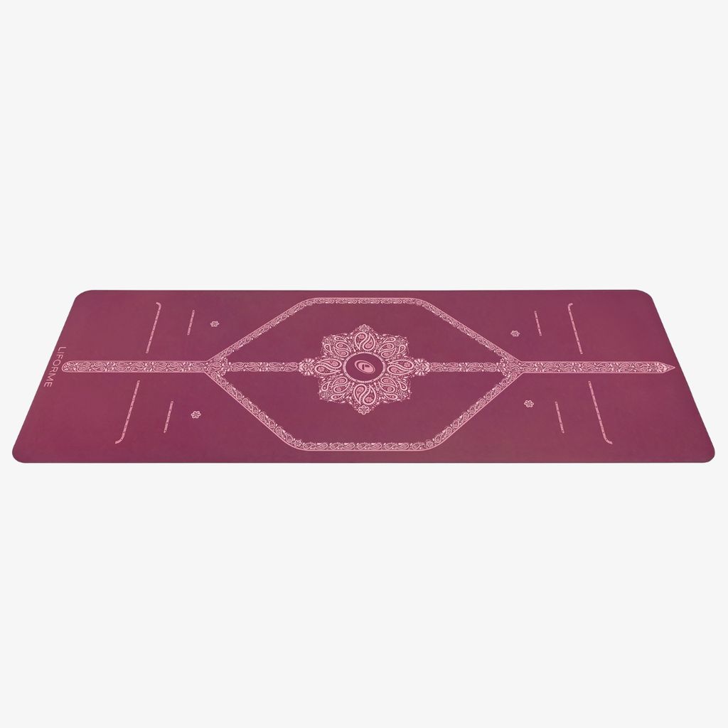 Liforme Paisley Passion Yoga Mat - Maroon - Image 2