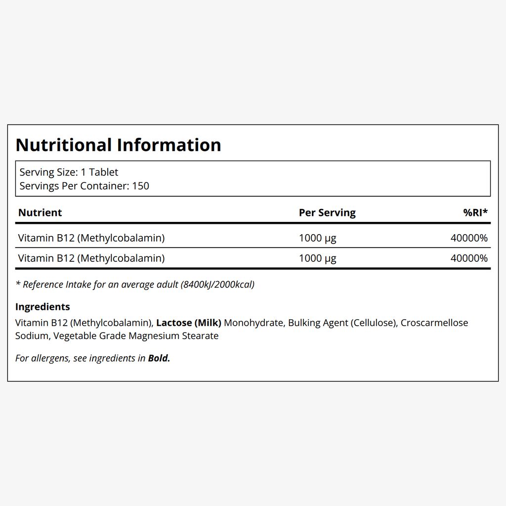 Vitamin B12 Methylcobalamin 1000mcg - Image 2