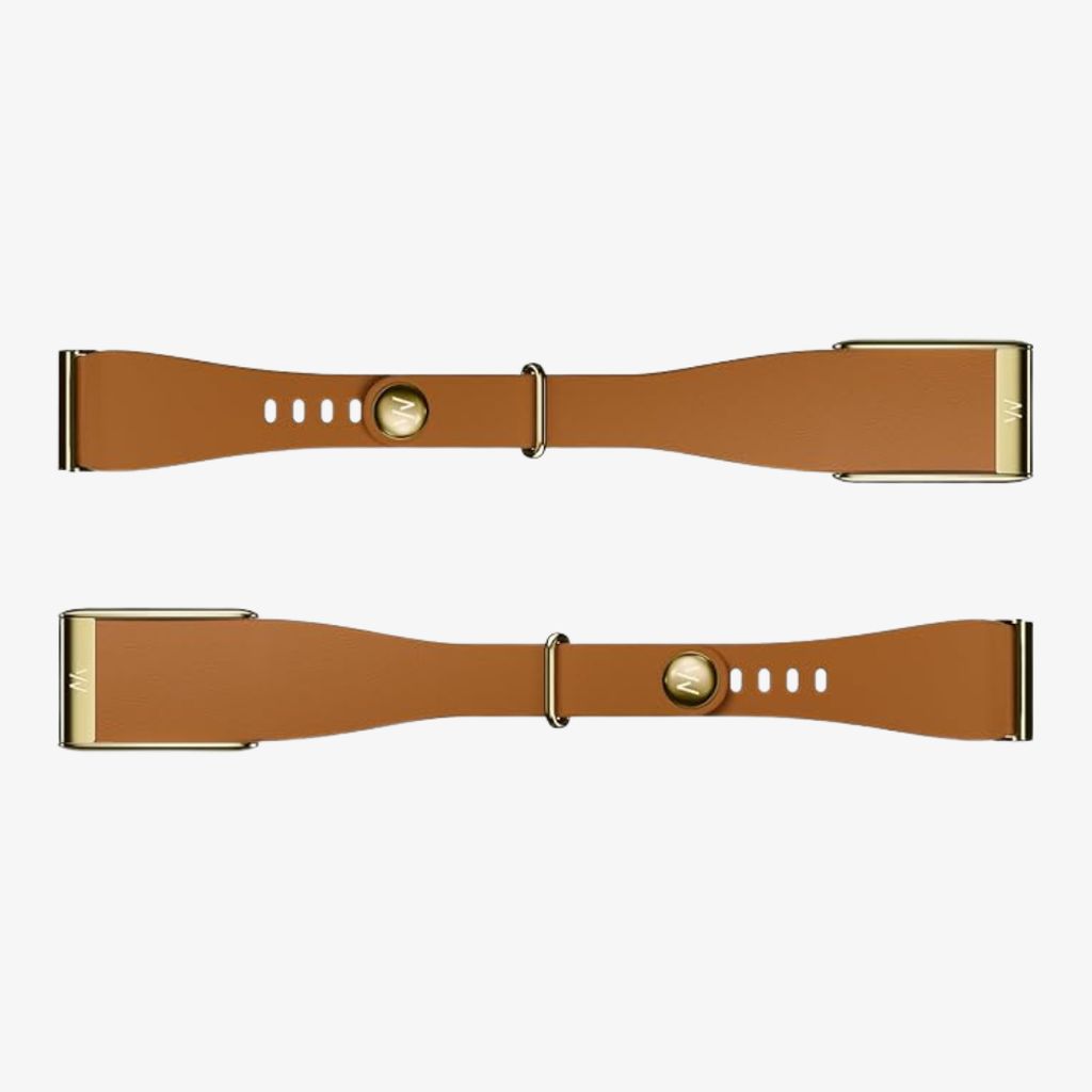 LeatherLuxe Tapered Band - 5.0 - Camel with Gold
