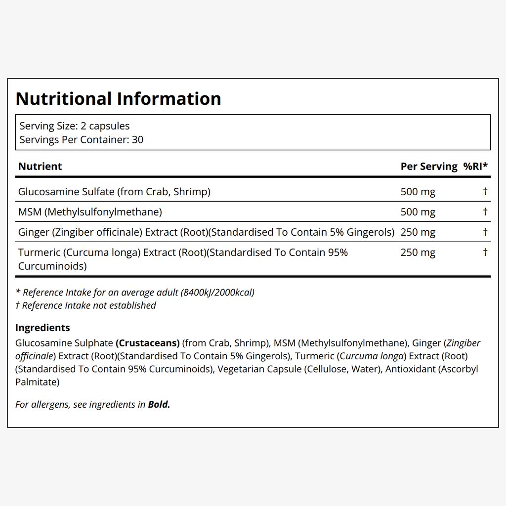 Glucosamine/ MSM with Ginger & Turmeric - Image 2