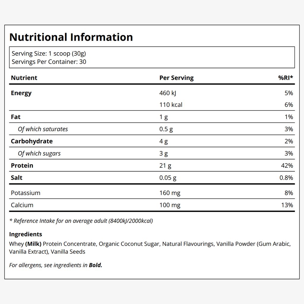 PW1 - Grass-fed Whey Protein with Bourbon Vanilla
