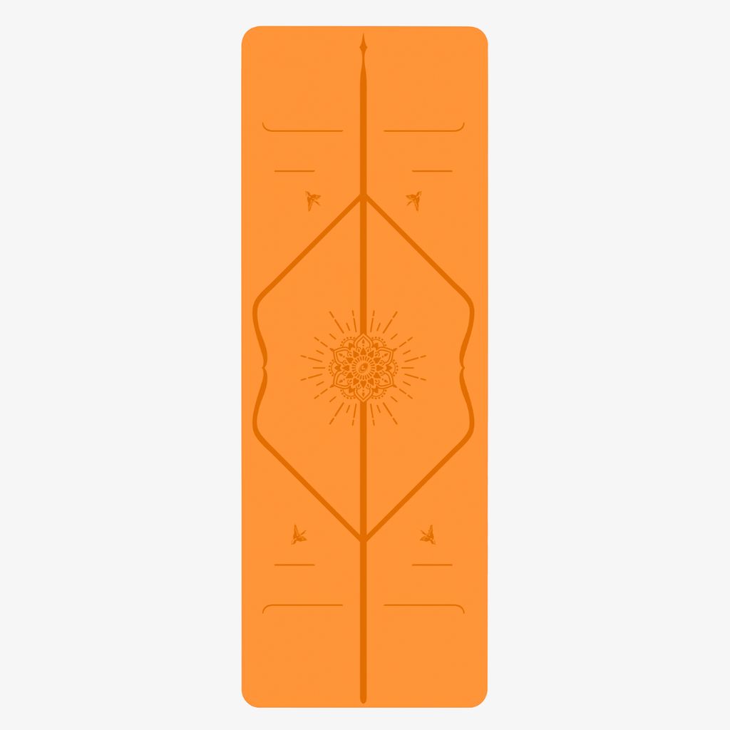Liforme Expressions Yoga Mat - Happiness Orange - Image 2