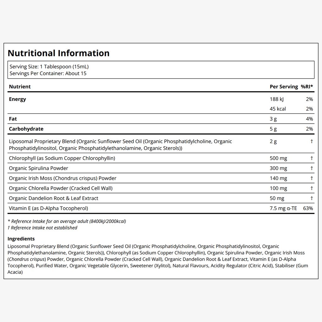 Sea Moss with Spirulina & Chlorella Liposomal - Limeade - Image 2