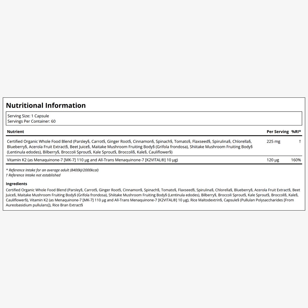 Source of Life Garden Vitamin K2 120 mcg - Image 2