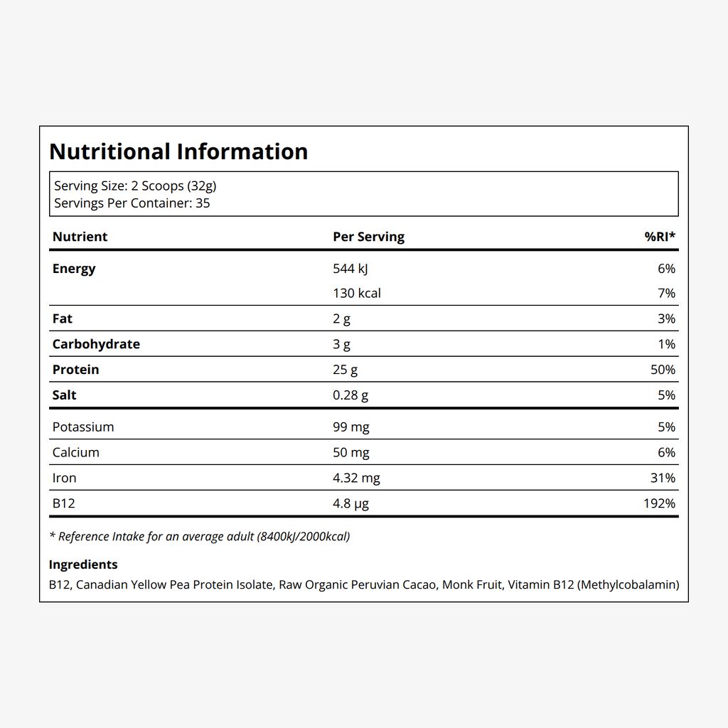 Vegan Protein Powder - Raw Chocolate
