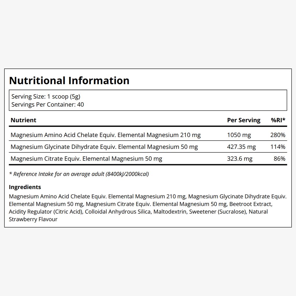 Triple Magnesium Powder: Natural Berry (Glass Jar) - Image 2