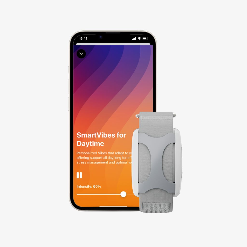 Apollo® Wearable + SmartVibes™ AI Membership - Glacier