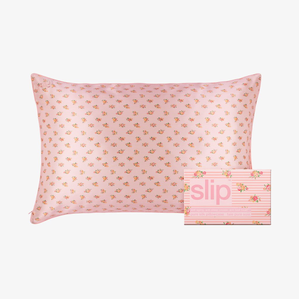 Pure Silk Queen Zippered Pillowcase - Petal