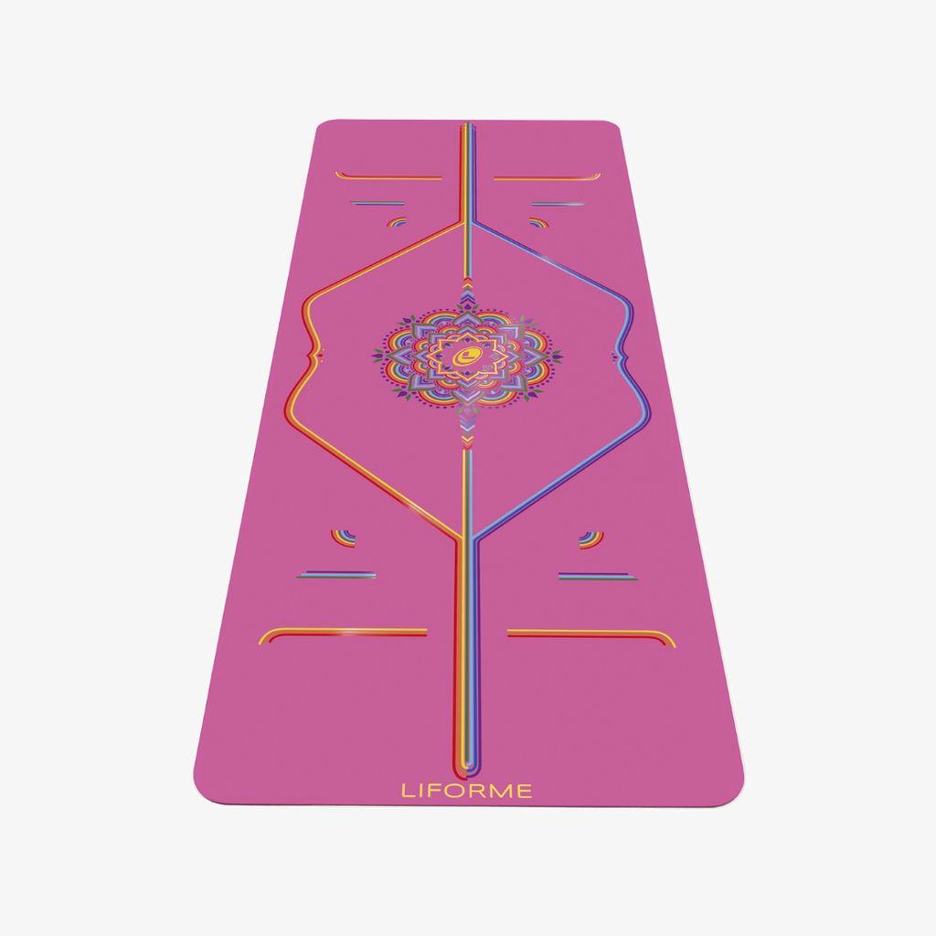 Liforme Rainbow Yoga Mat - Grateful Pink