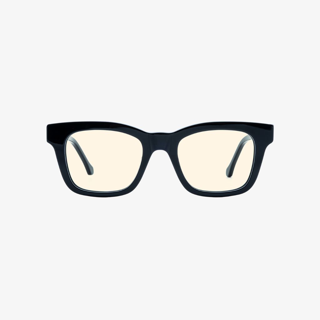 Ellis Blue Light Blocking Glasses (Evening) - Black with Amber Lens