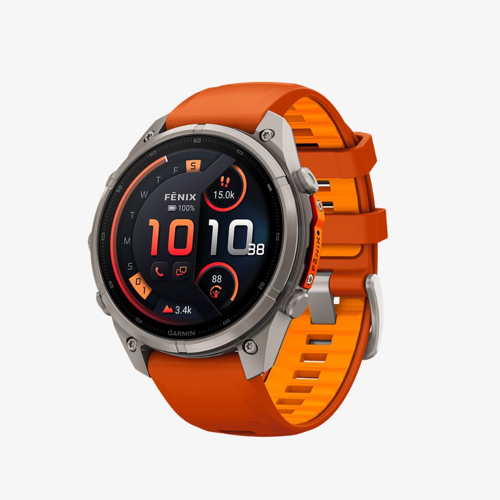 fenix 9 Pro, inReach, 47mm Titanium with Autumn Orange/Spark Orange Band