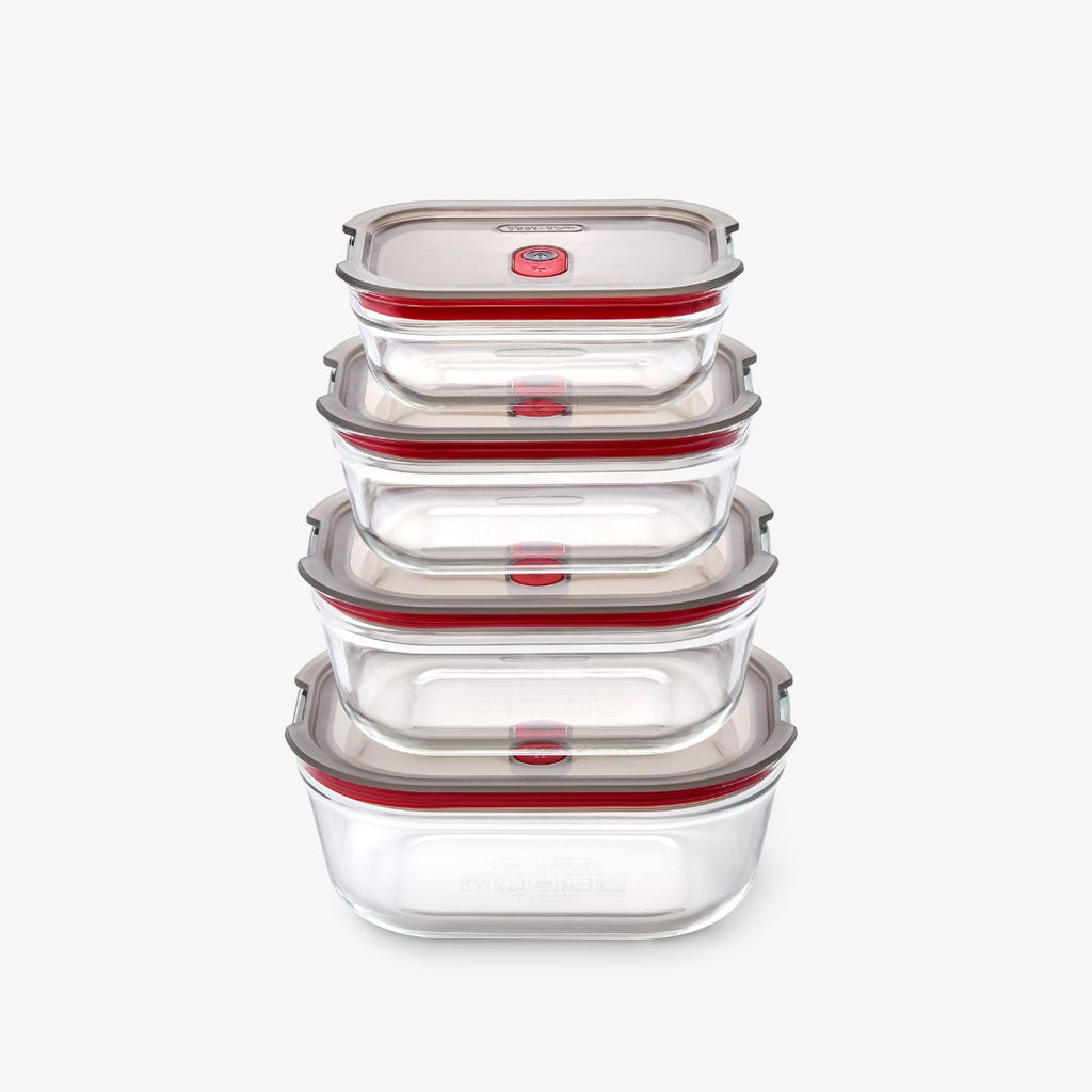 Glass Stack + Nest Food Box - Mixed Set of 4