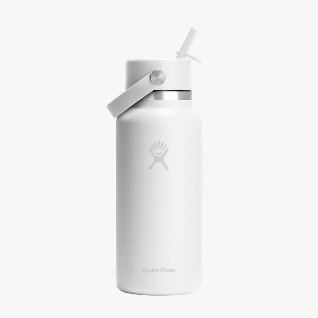 Wide Flex Straw Cap - White