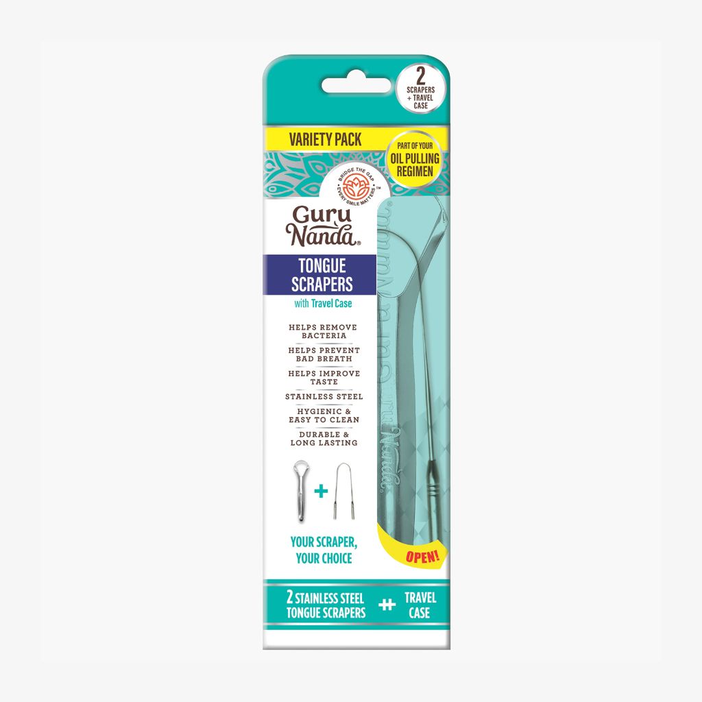 Stainless Steel Tongue Scraper with Travel Case