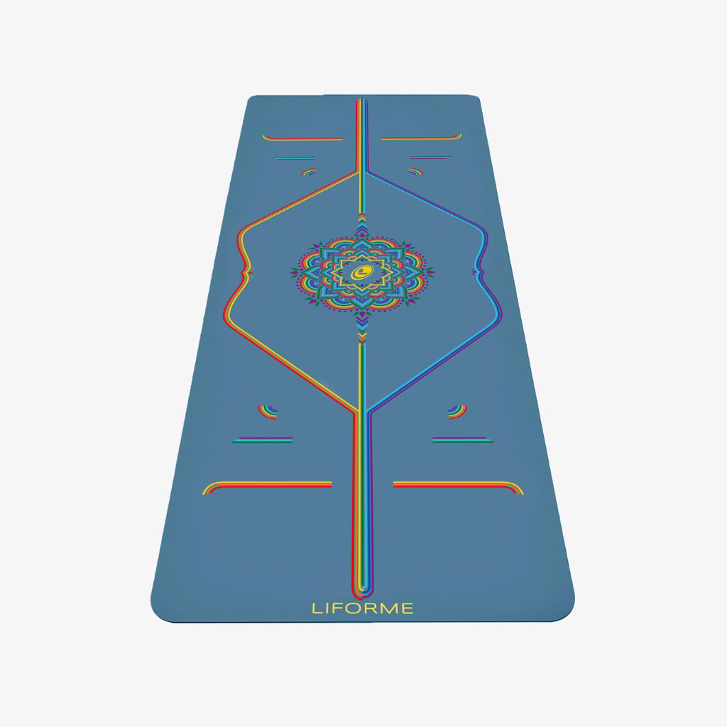 Liforme Rainbow Travel Yoga Mat - Blue Sky