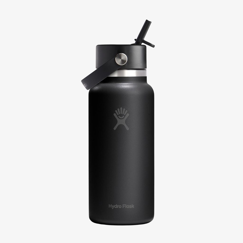 Wide Flex Straw Cap - Black