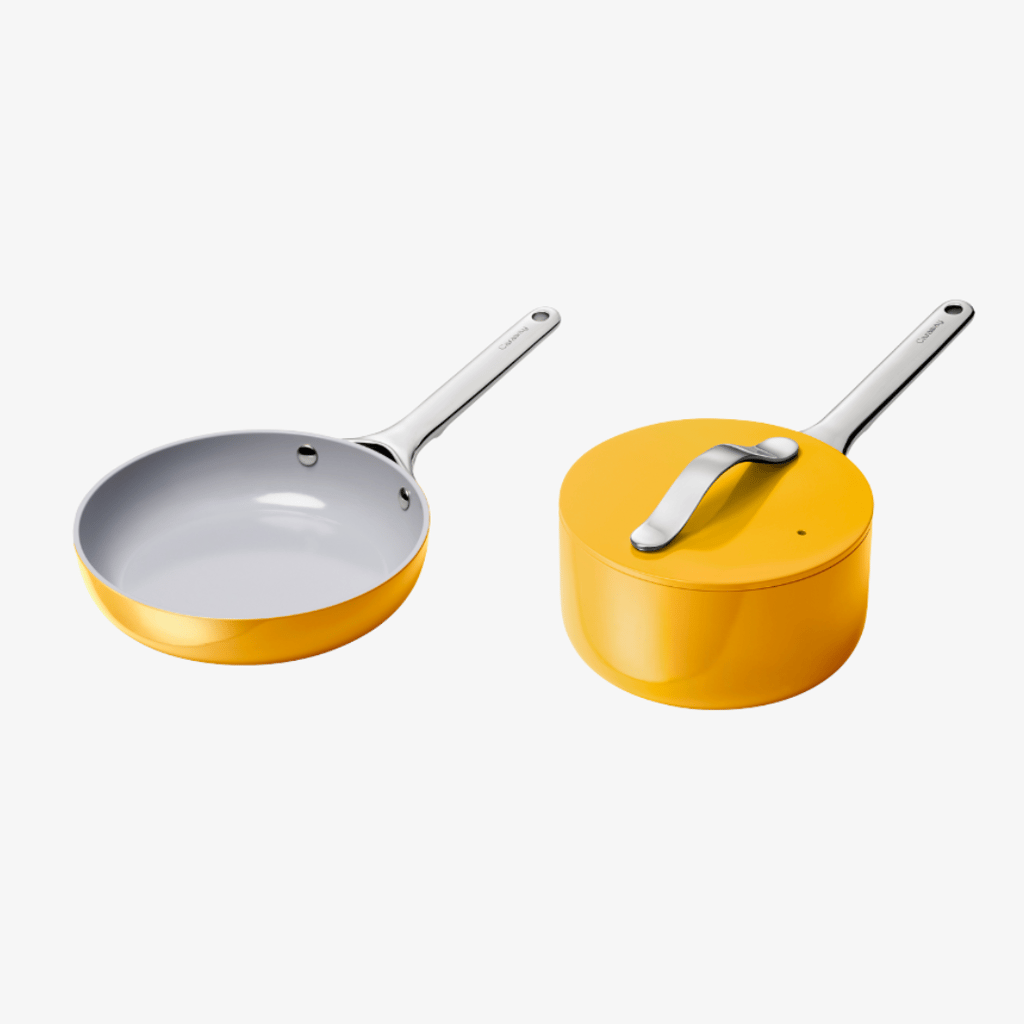 Non-Stick Ceramic Mini Fry Pan and Mini Sauce Pan Duo Marigold (Prekit)