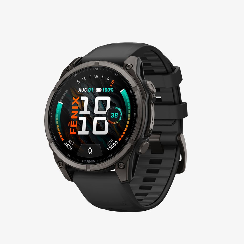 fenix 9, 47mm, Carbon Grey DLC Titanium with Black Band