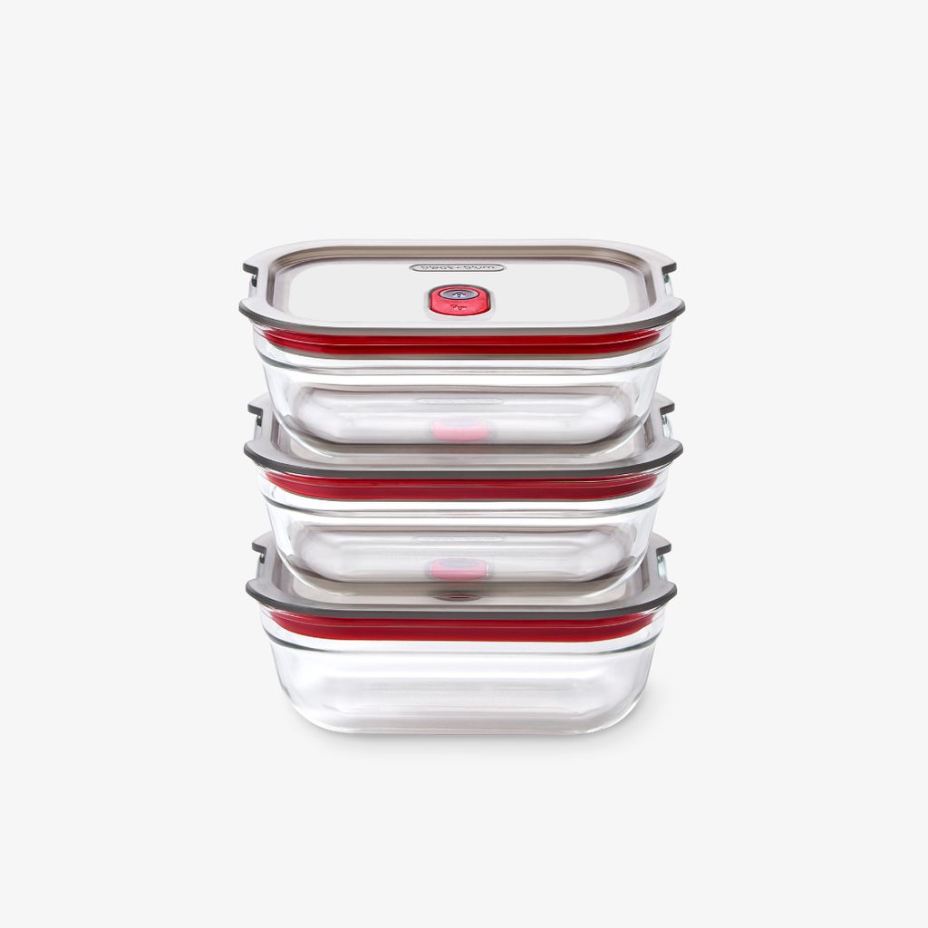 Glass Stack + Nest Food Box Set of 3