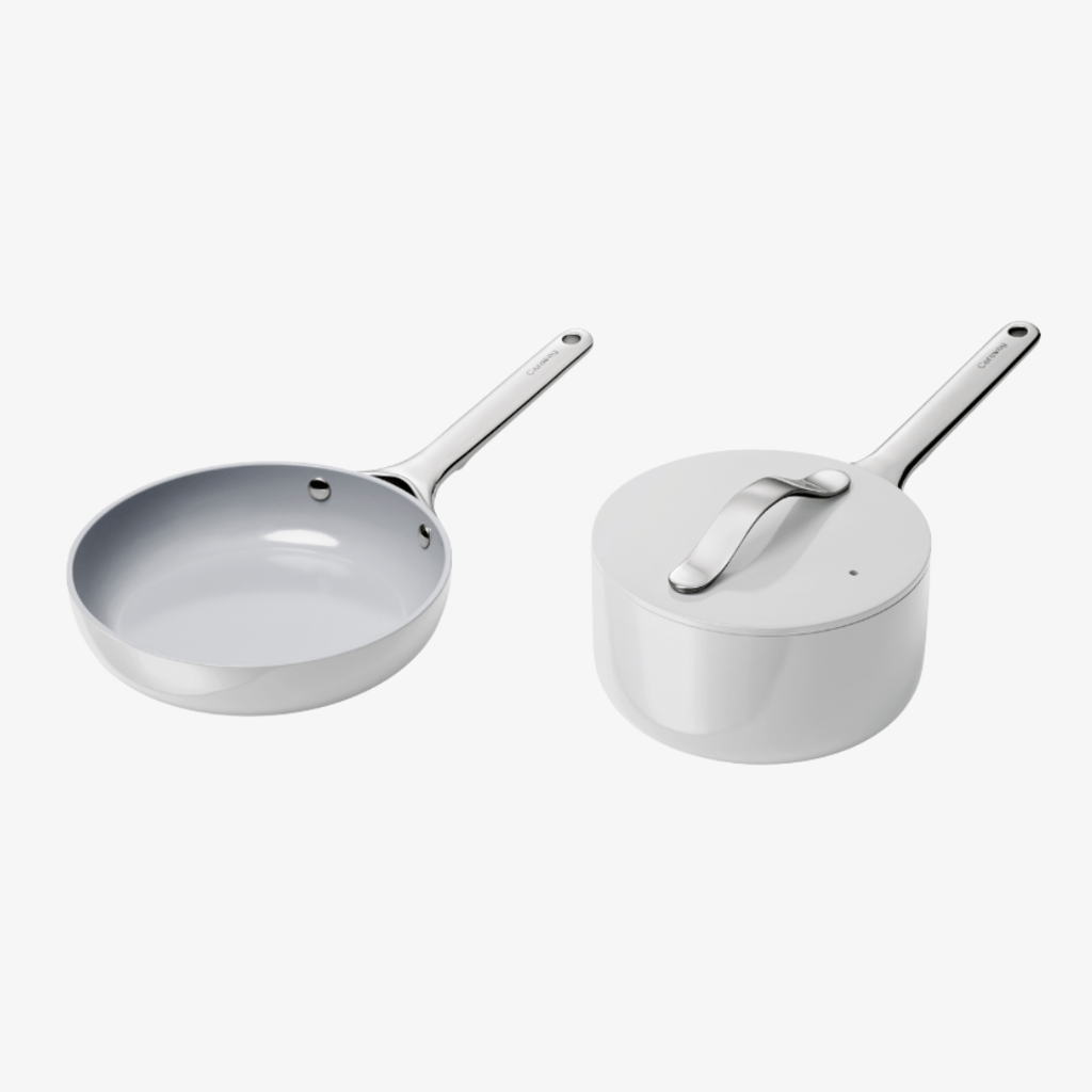 Non-Stick Ceramic Mini Fry Pan and Mini Sauce Pan Duo Gray