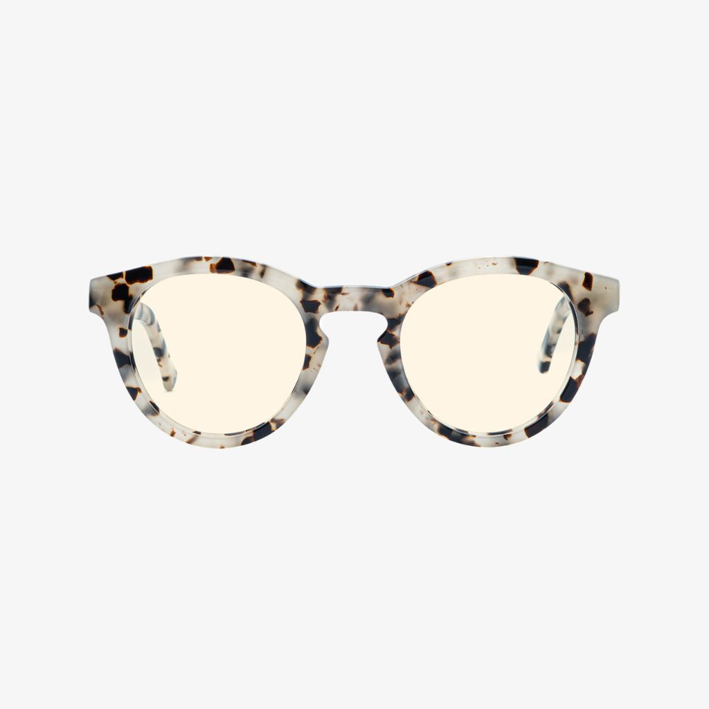 Alexander Blue Light Blocking Glasses (Evening) - Ivory Tortoise with Amber Lens