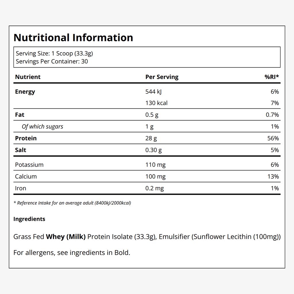 Grass Fed Whey Isolate - Unflavored - Image 2