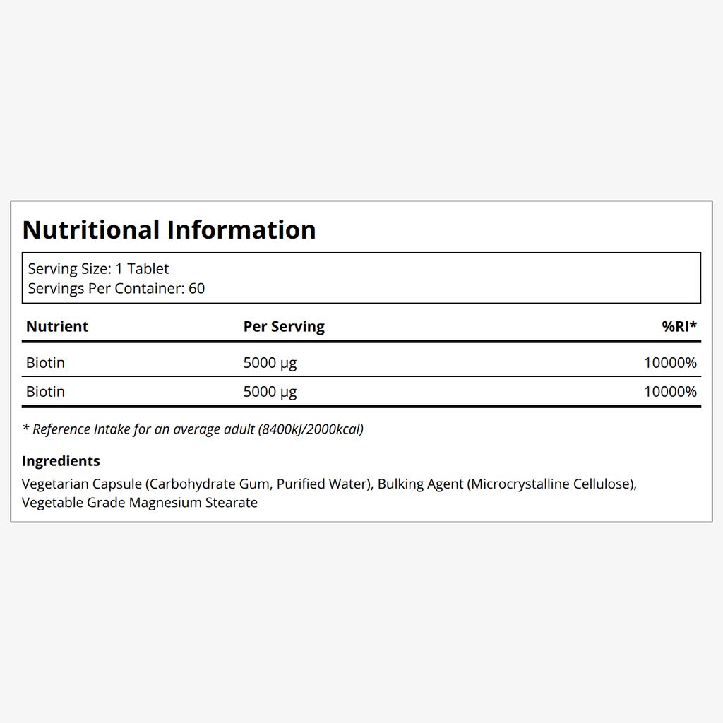 Biotin 5000mcg - Image 2