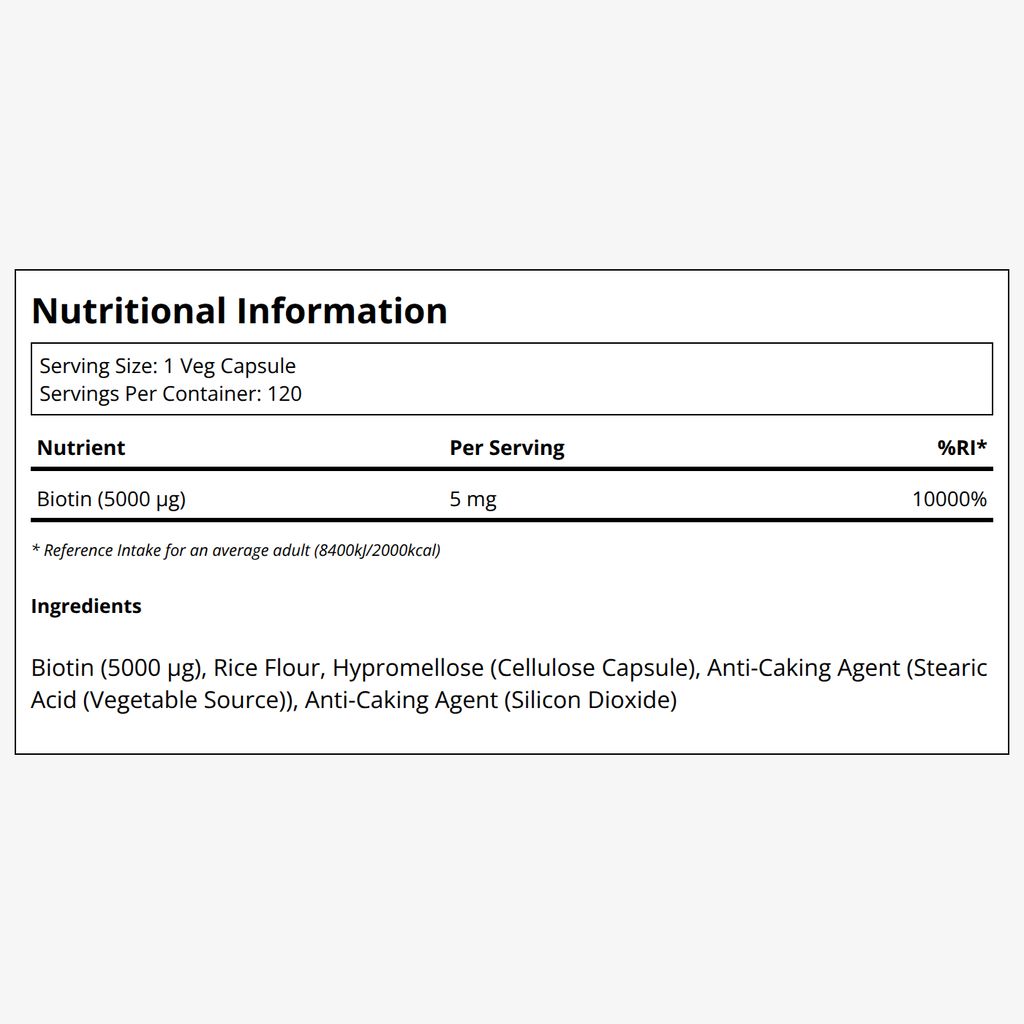 Biotin 5,000mcg - Image 2