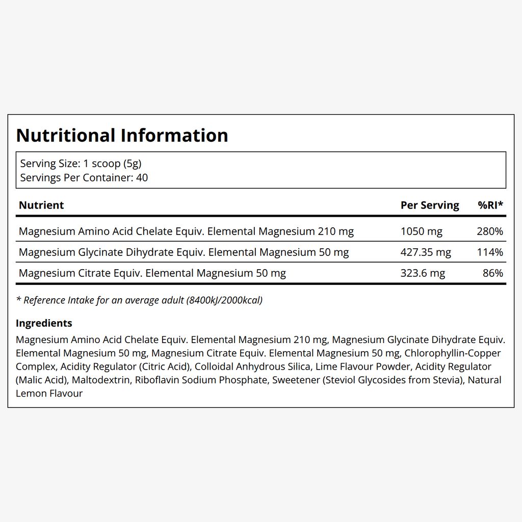 Triple Magnesium Powder: Lemon Lime (Pouch) - Image 2