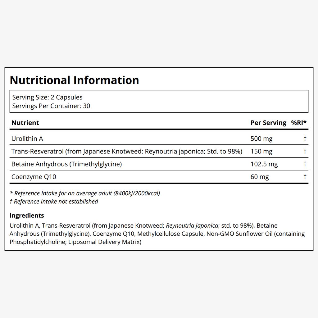 Liposomal Urolithin A