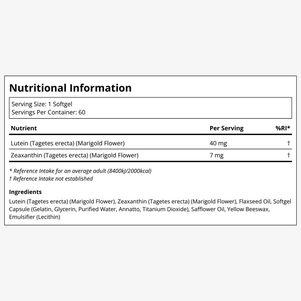Lutein with Zeaxanthin Maximum Strength 40 mg - Image 2