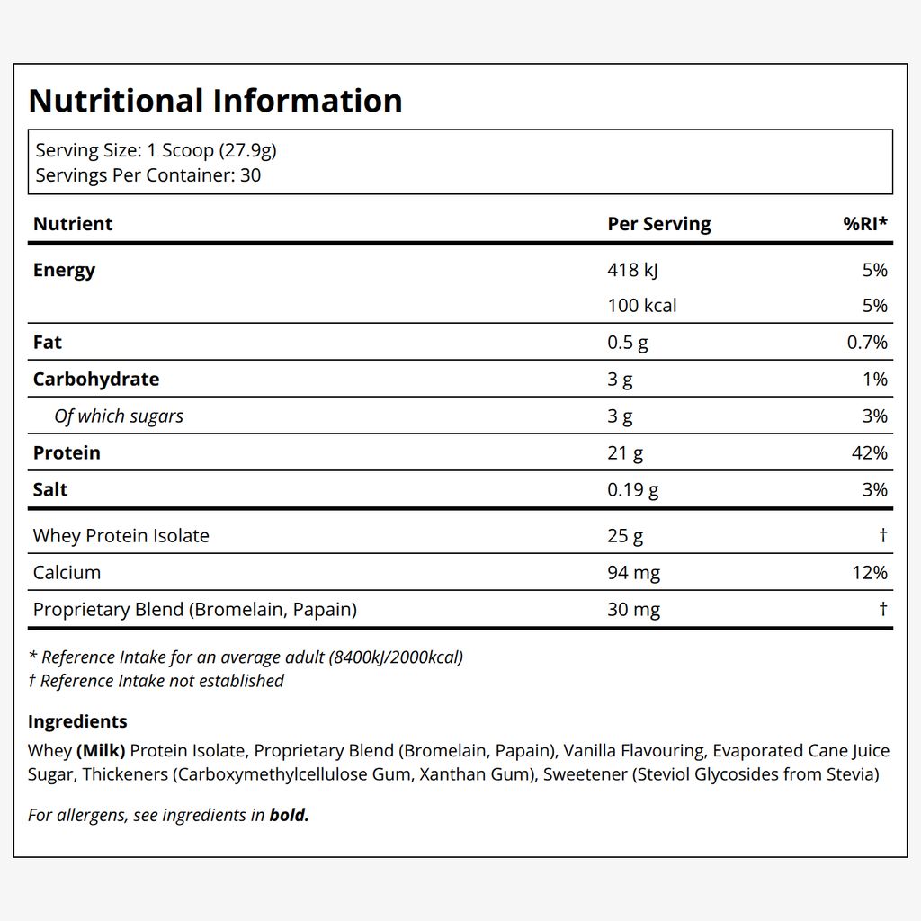 Whey Protein Isolate - Vanilla - Image 2