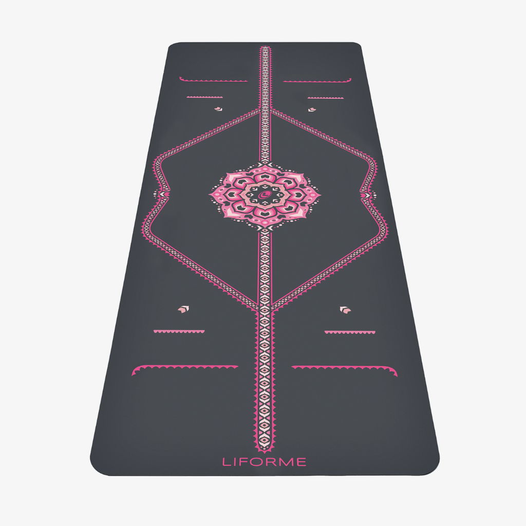 Liforme Blossoming Lotus Yoga Mat - Grey