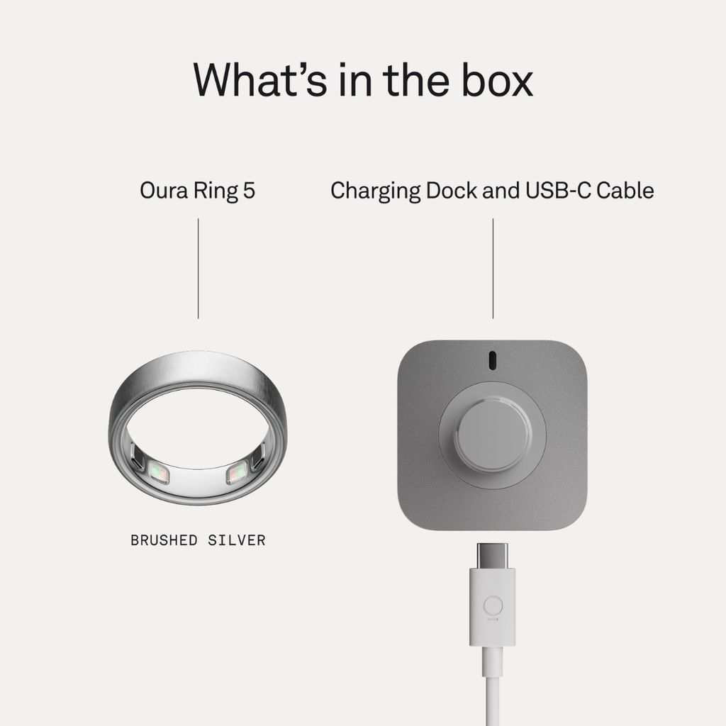 Oura Ring 5 - Brushed Silver - Image 8