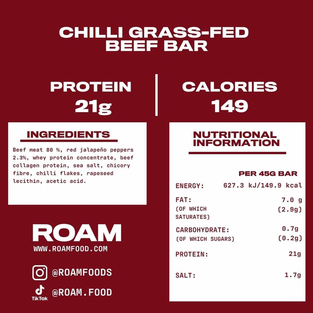 Grass-Fed Beef Bar - Chilli
