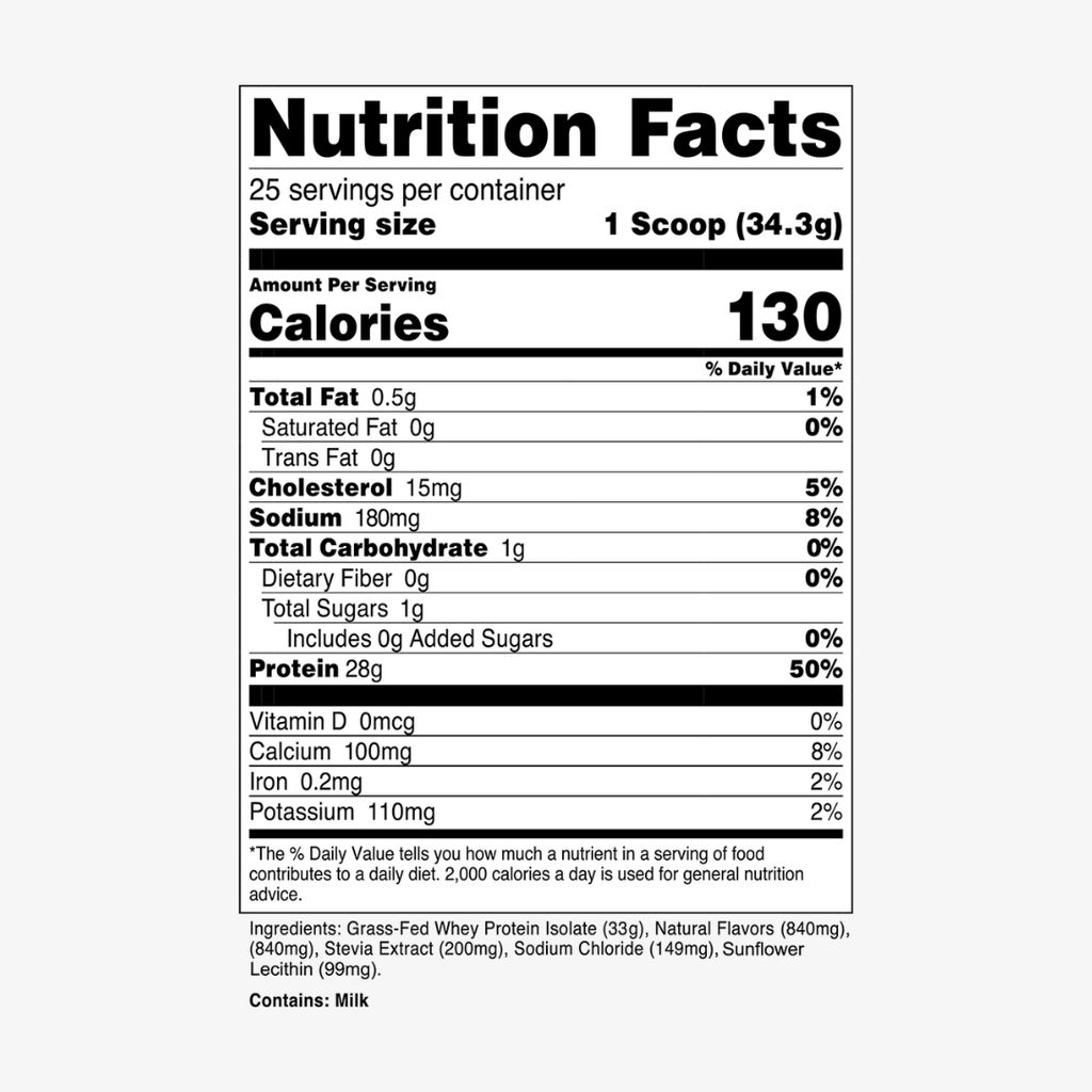 Grass Fed Whey Isolate - French Vanilla
