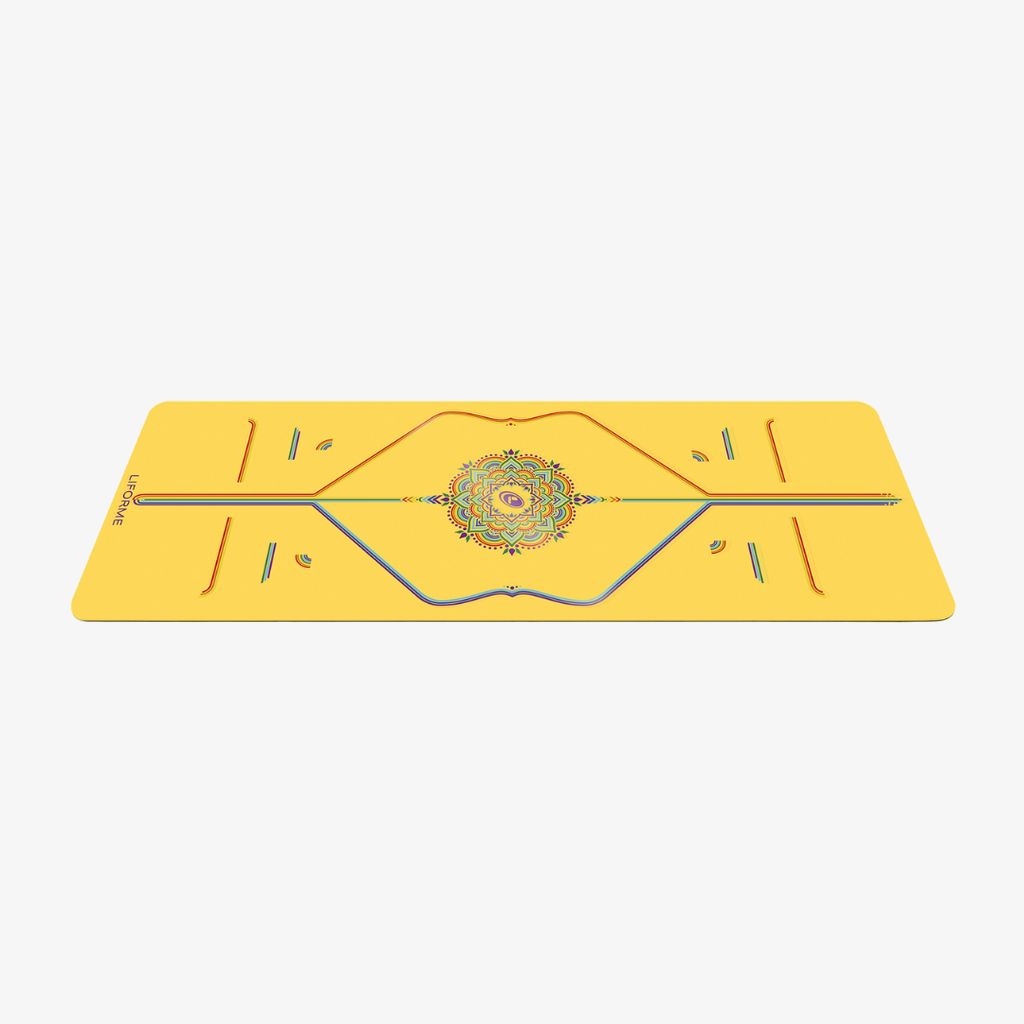 Liforme Rainbow Yoga Mat - Yellow Hope - Image 2