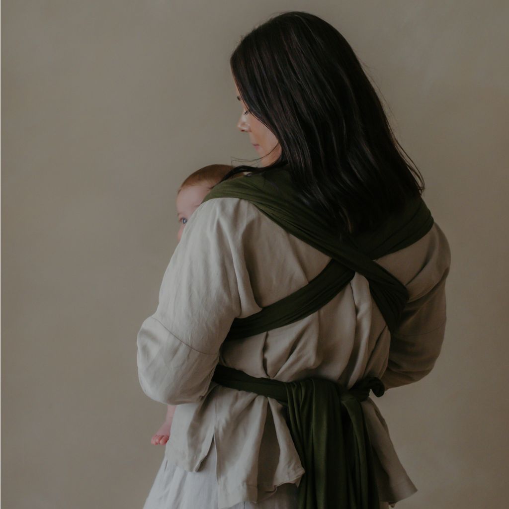 Baby Wrap Carrier - Sage Green - Image 3