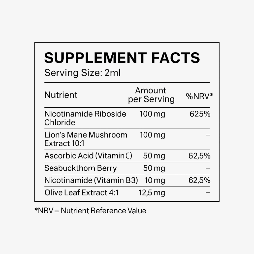 Marathon Not A Sprint | Liquid Cellular Support - NR (NAD+), Lion's Mane & Vitamin C - Image 2