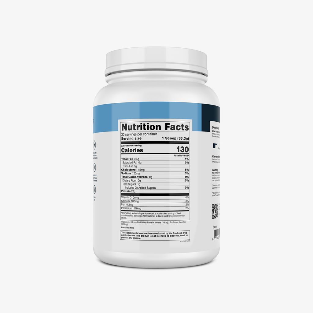 Grass Fed Whey Isolate - Unflavored - Image 3