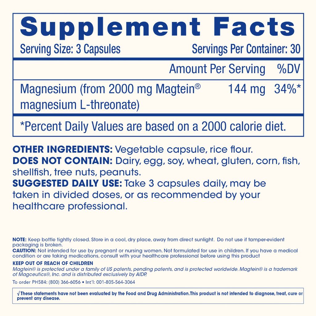 Brain-Mag Pro Magnesium L-Threonate - Image 2