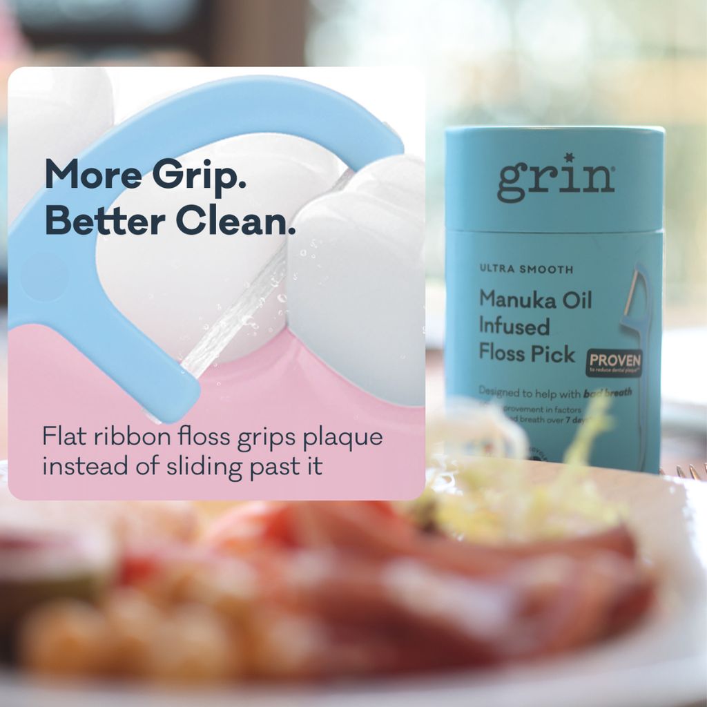 Ultra Smooth Adults Floss Picks Canister Manuka Oil Infused - Image 2