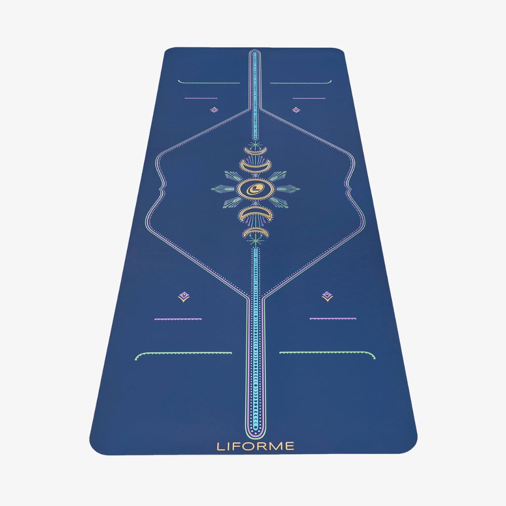 Liforme Cosmic Moon Yoga Mat - Dusk Blue