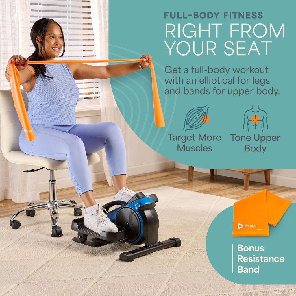 FlexStride Plus Under Desk Elliptical - Blue - Image 2