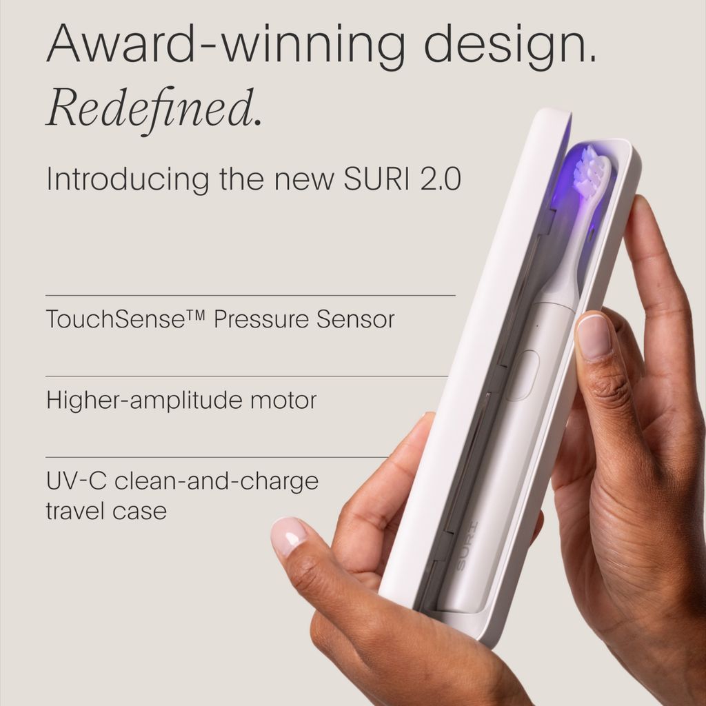 SURI 2.0 Sonic Electric Toothbrush with UV Cleaning Travel Case - Sea Mist - Image 2